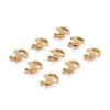 3238 Karabińczyk 20x złoty stal chirurgiczna 11x7x3mm do łańcuszka lub bransoletki 